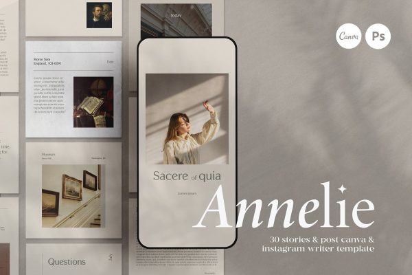 Annelie Minimal Social Media Templates