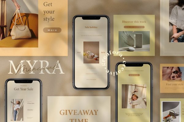 Myra Minimal Social Media Templates