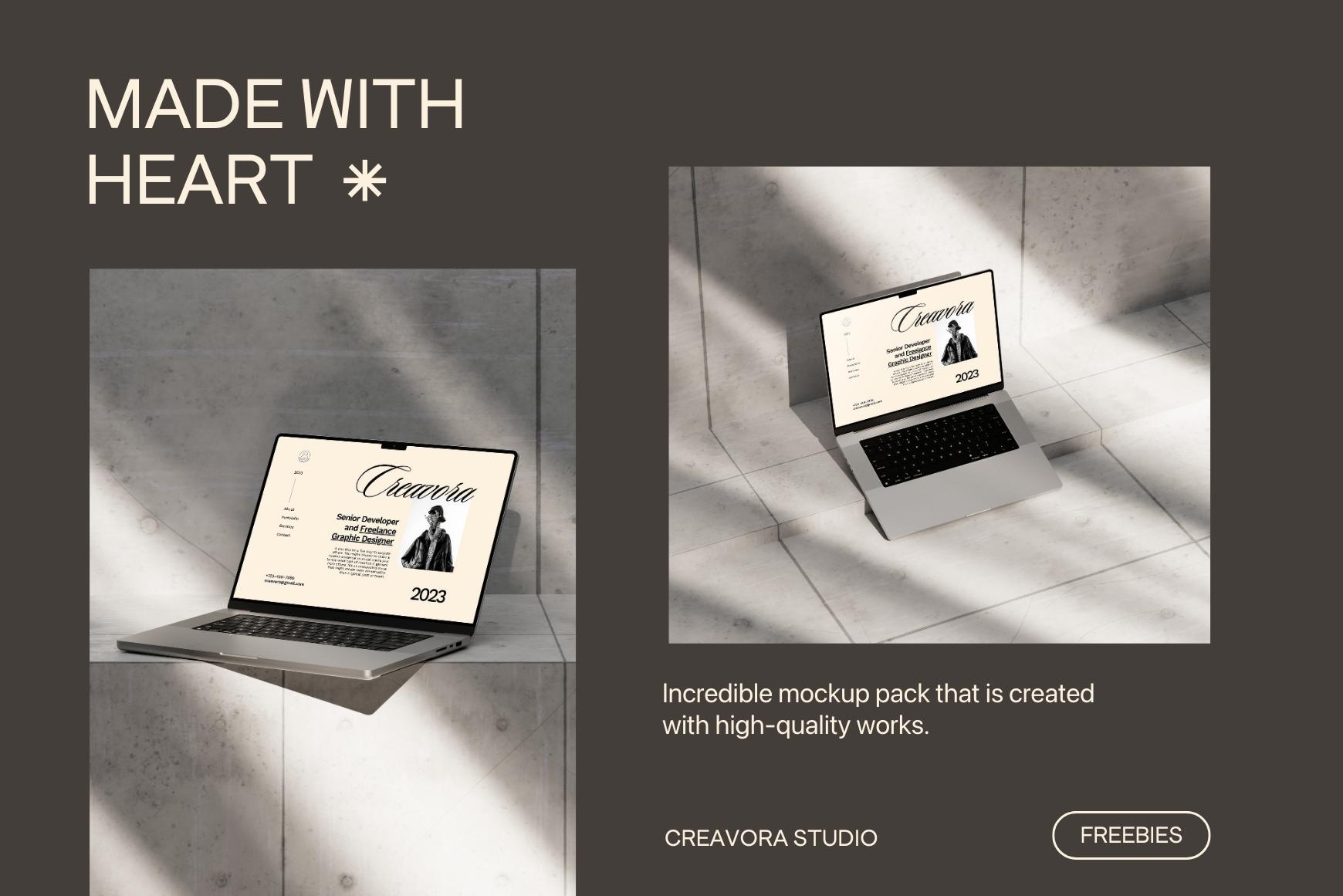 Concrete Free Mockup Bundle by Creavora