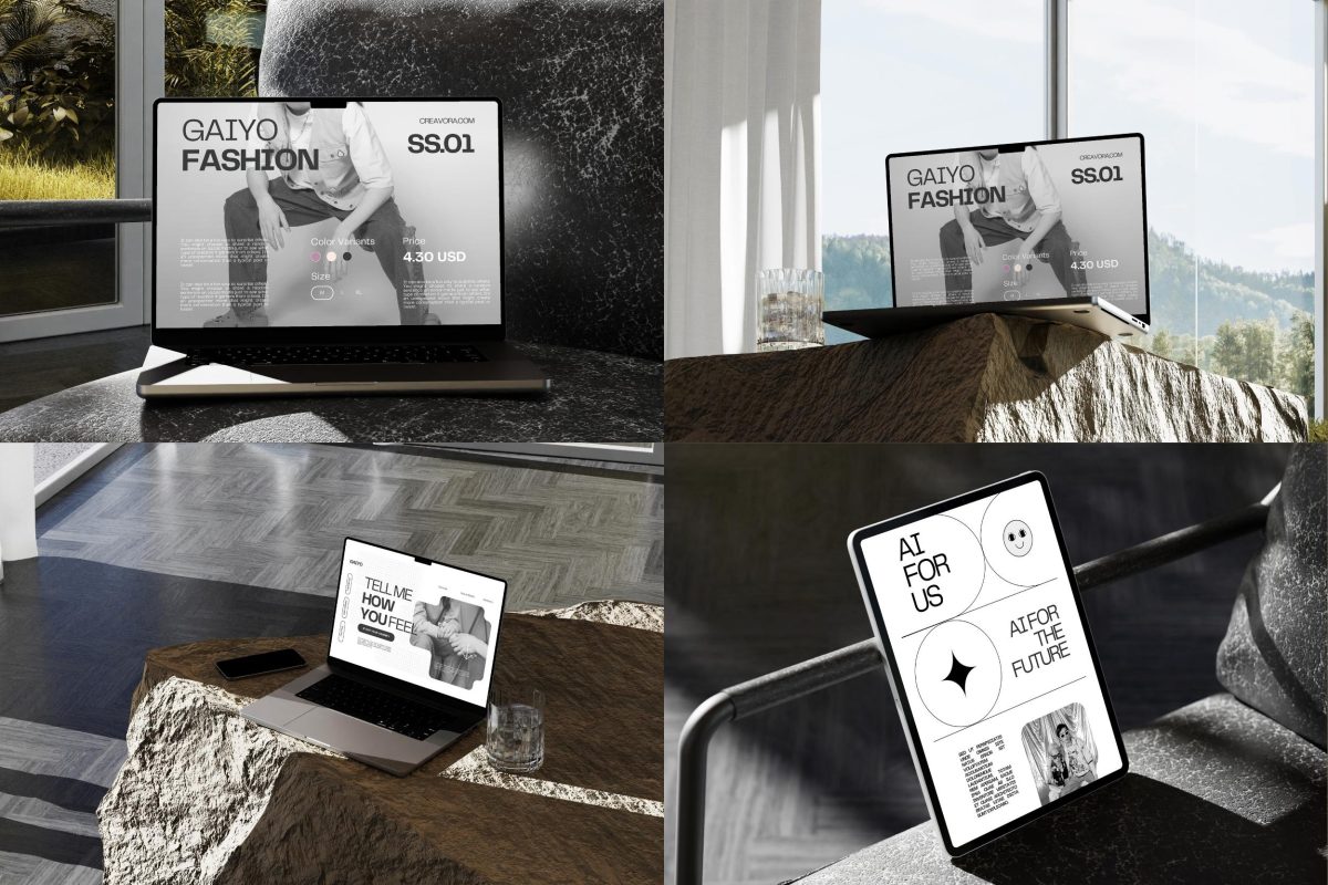 Anywhere Illustration Concept 1 Gaiyo - Industrial Mockup Bundle