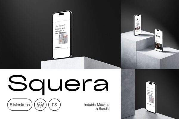 Squera Industrial Mockup Bundle