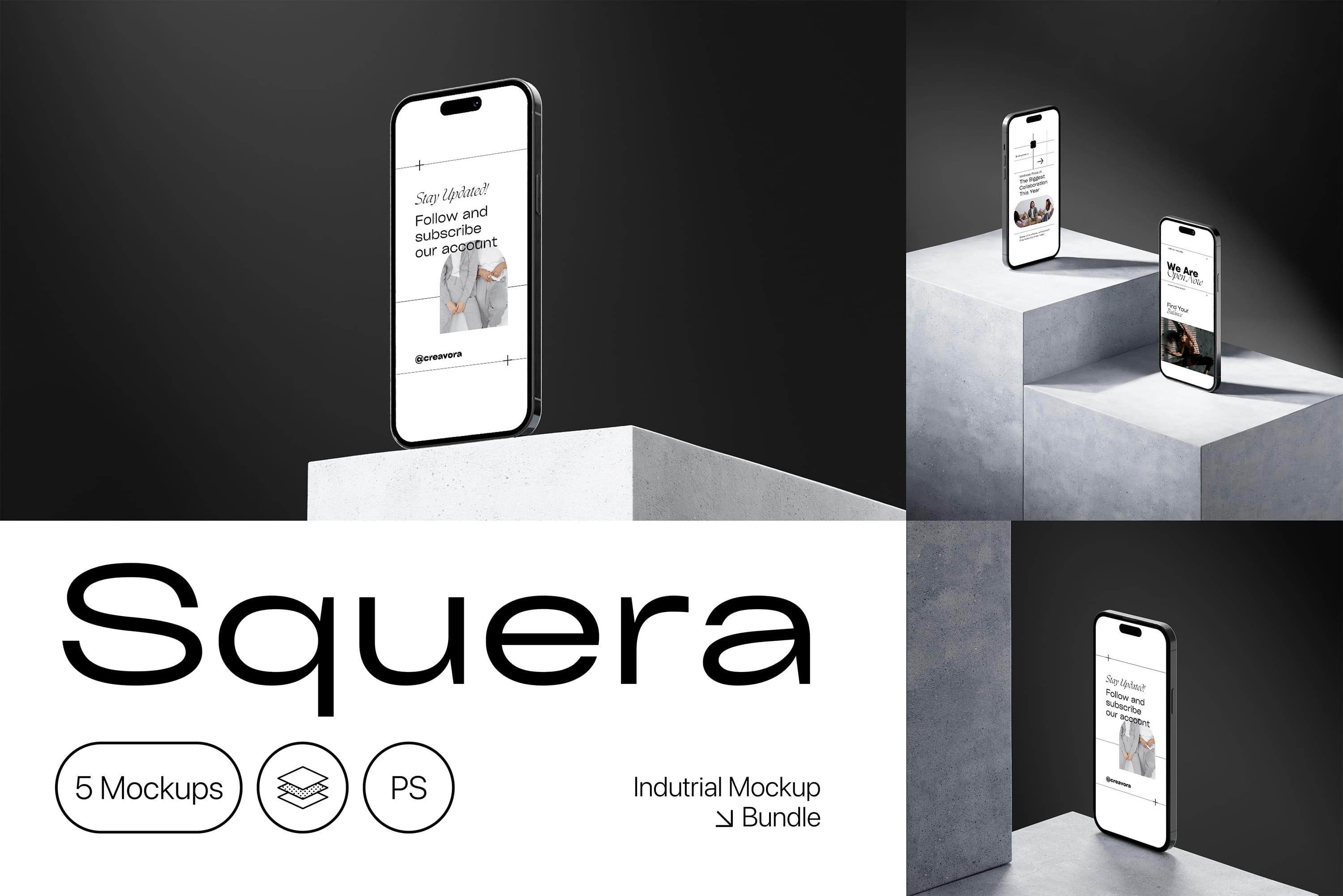 Squera - Industrial Mockup Bundle