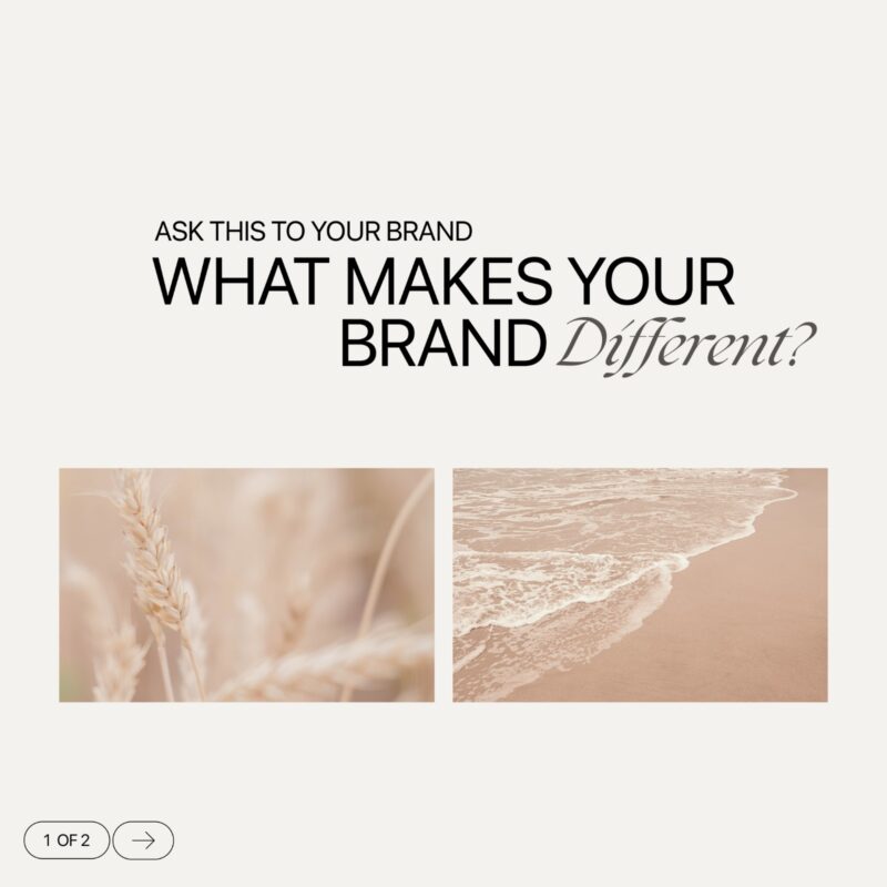 What What Makes Your Brand Different? Ask This to Your Brand 5 What makes your brand different?