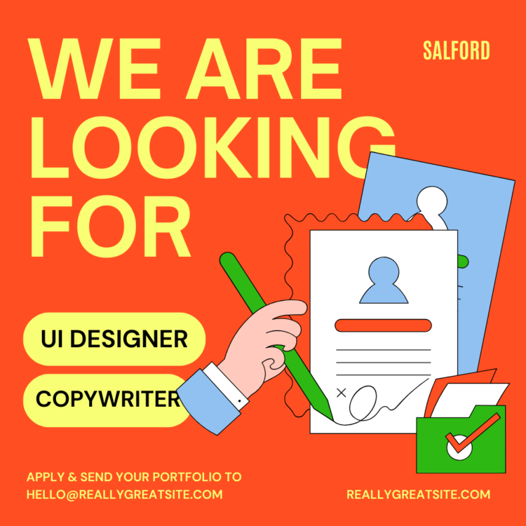 Orange Vibrant Illustrative Job Recruitment Instagram Post